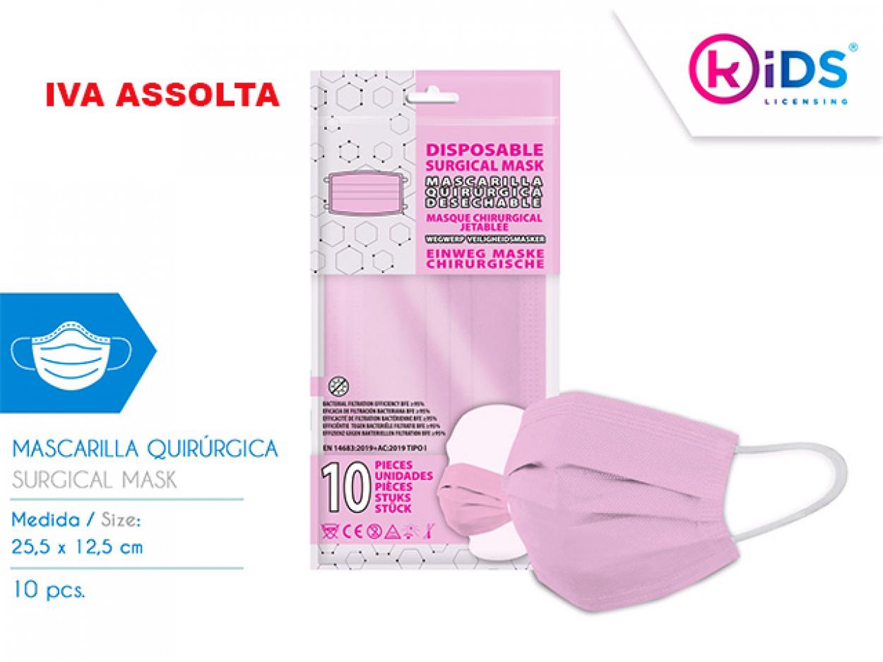 ADULT MASK PINK COLOR 10PCS KL10986 40809