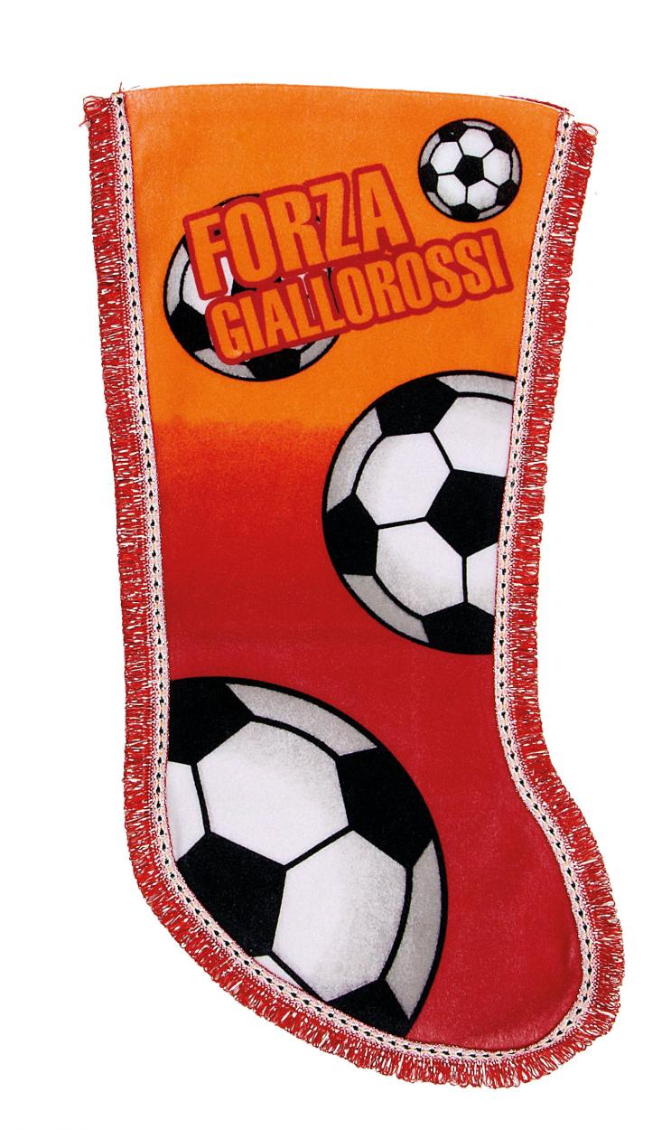 B6007/C CALZA CALCIO GIALLOROSSI 60cm 53284