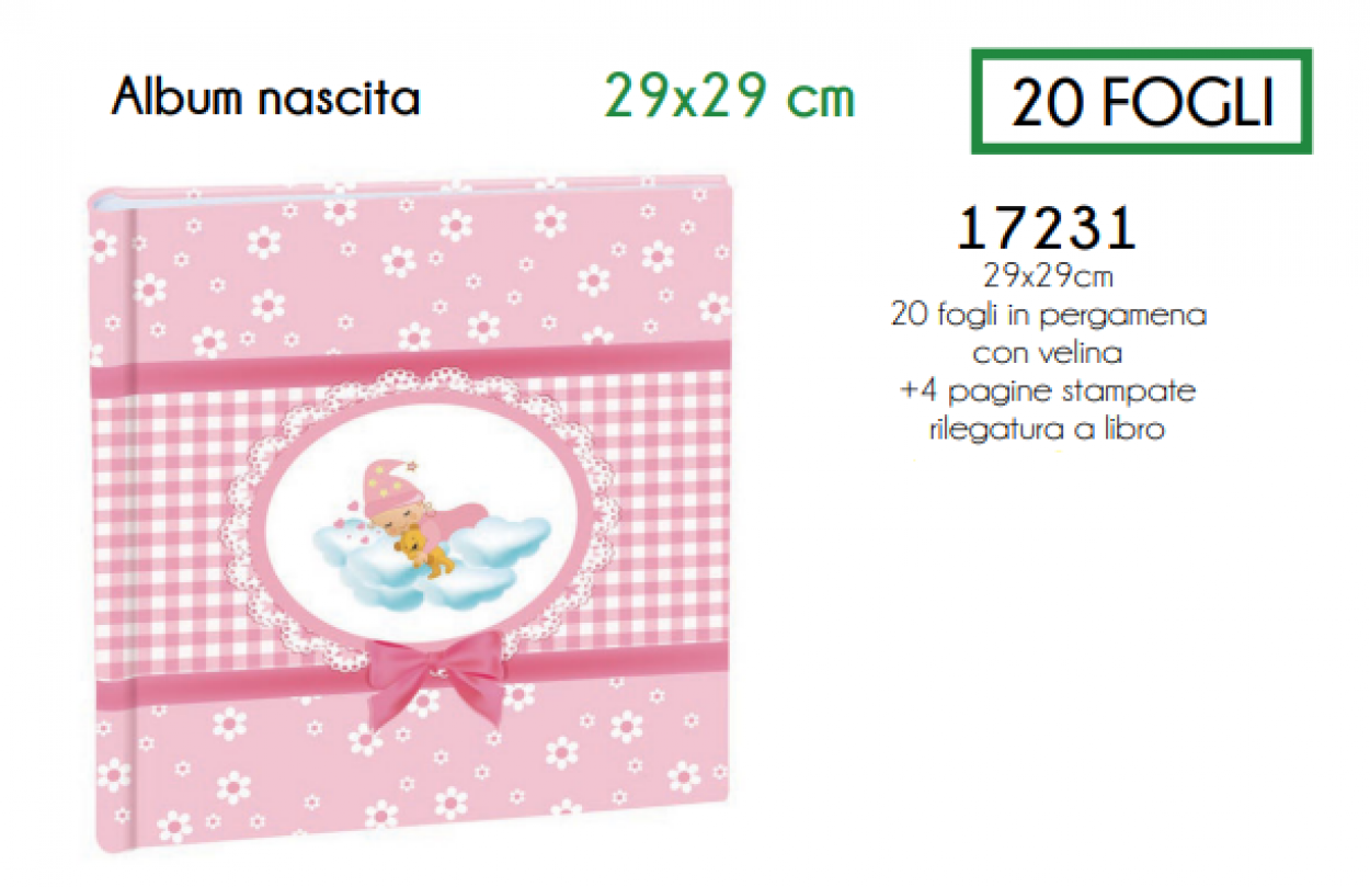 Zep S.r.l. Album Fotografico In Cotone - 40 Pagine - 24x24 Cm - Beige
