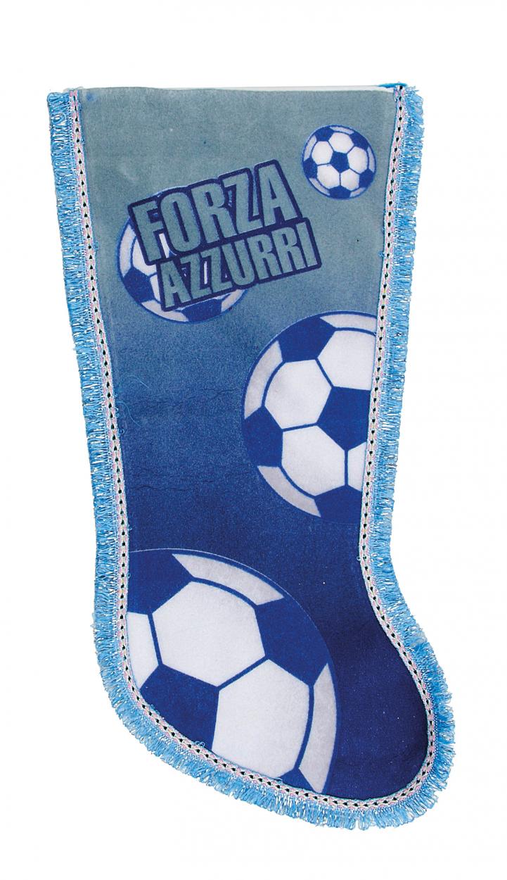 B6007/B CALZA CALCIO BIANCOAZZURRI 60cm 53284