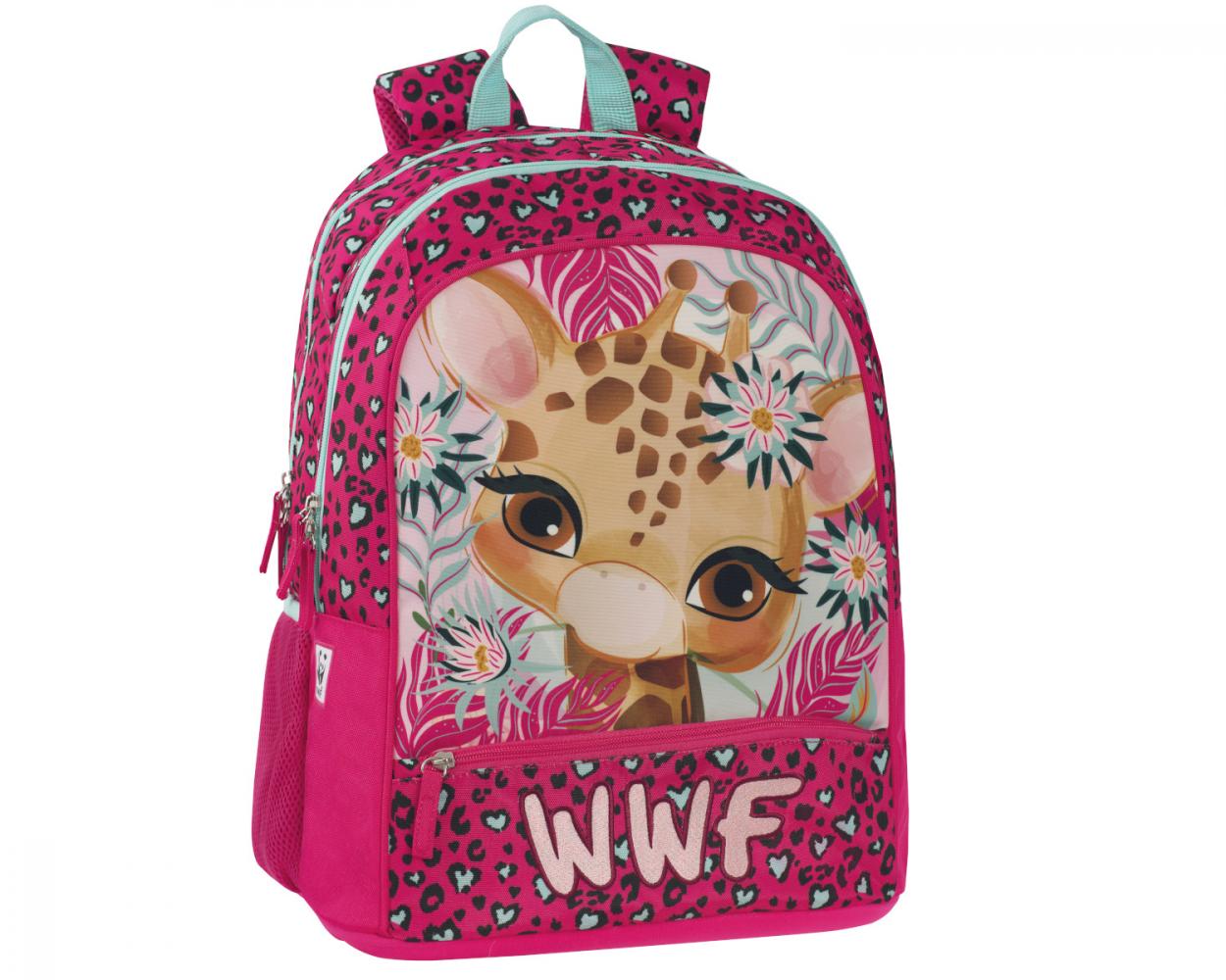 ZAINO SCUOLA ORGANIZZATO WWF ILLUSTRATO 67572 41349