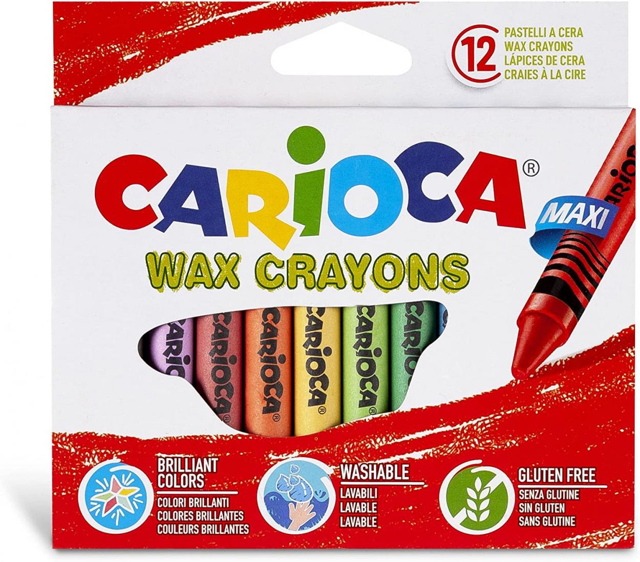 00180855 PASTELLI A CERA CARIOCA MAXI A 12 53381