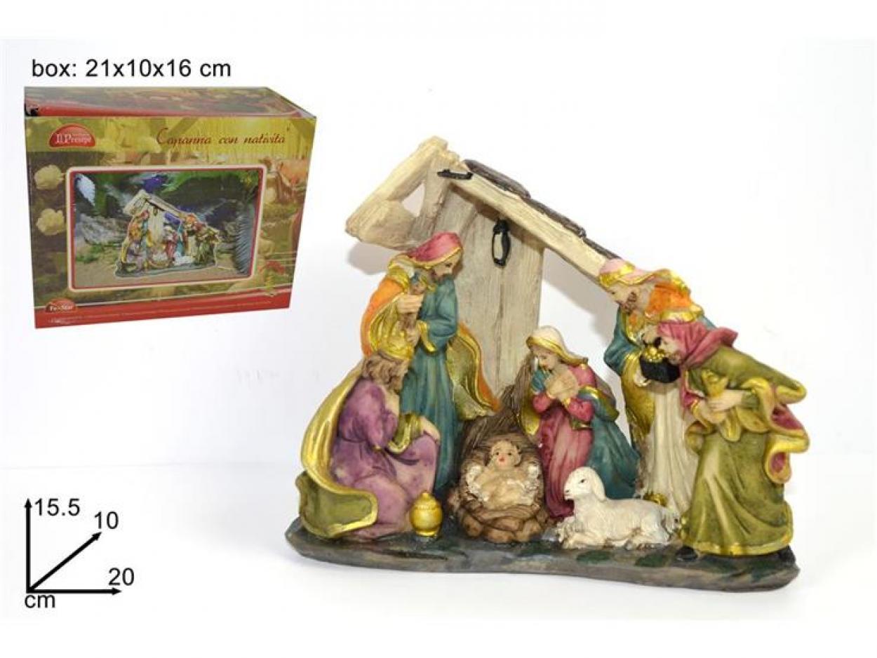 CAPANNA CON NATIVITA' CERAMICA 176678 40649