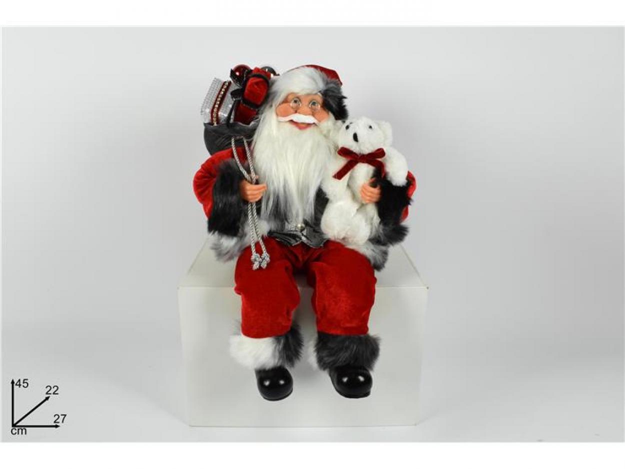 BABBO NATALE SEDUTO 45cm ROSSO 851339