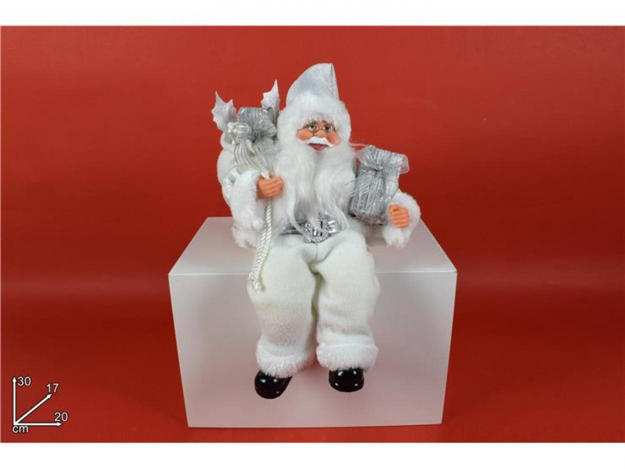 BABBO NATALE SEDUTO 30cm BIANCO 851438 40649