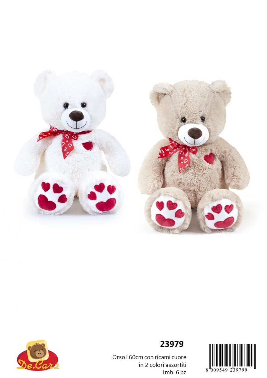 SV ORSO L60cm CON FIOCCO E RICAMO 23979 40727
