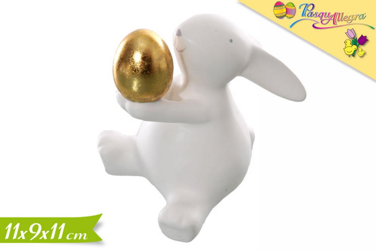 DECORAZIONE CONIGLIO CON UOVO 440388 40617