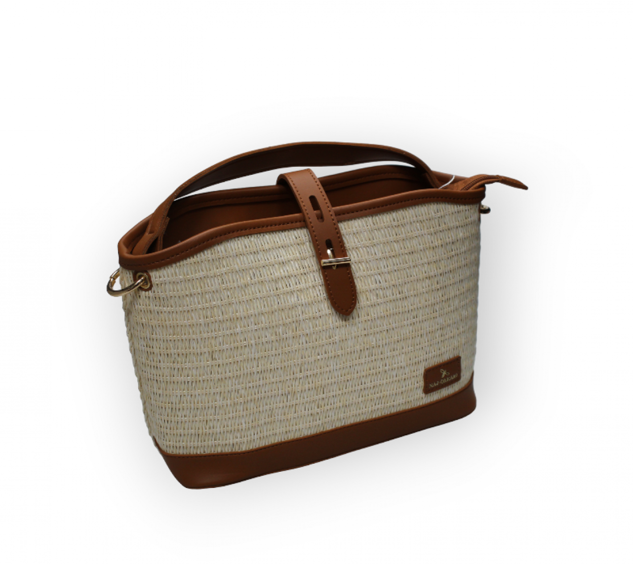 61914/RATTAN CU BORSA CON TRACOLLA CUOIO 29x20cm 41233