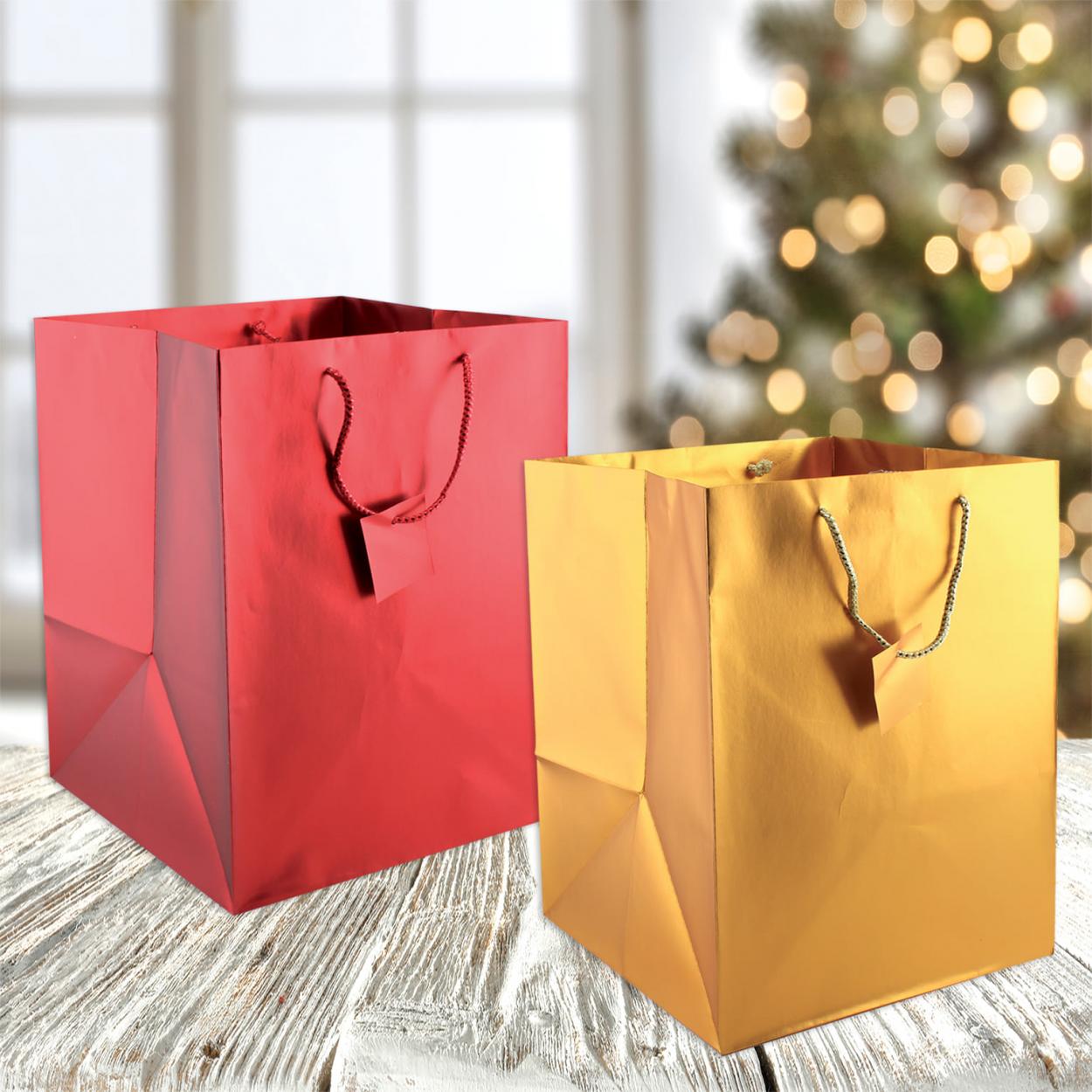 SH70760 SHOPPER CARTA PANETTONE F.TO 26x26x35cm ASSORTITI 41283