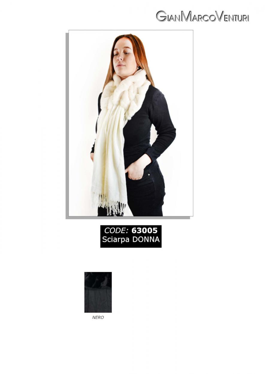 SCIARPA GMV CON PELLICCIA NERA 63005N 41100