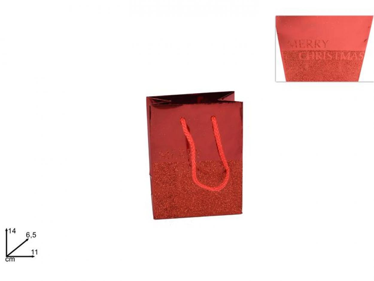 BUSTA REGALO ROSSA MERRY CHRISTMAS 042645 40649