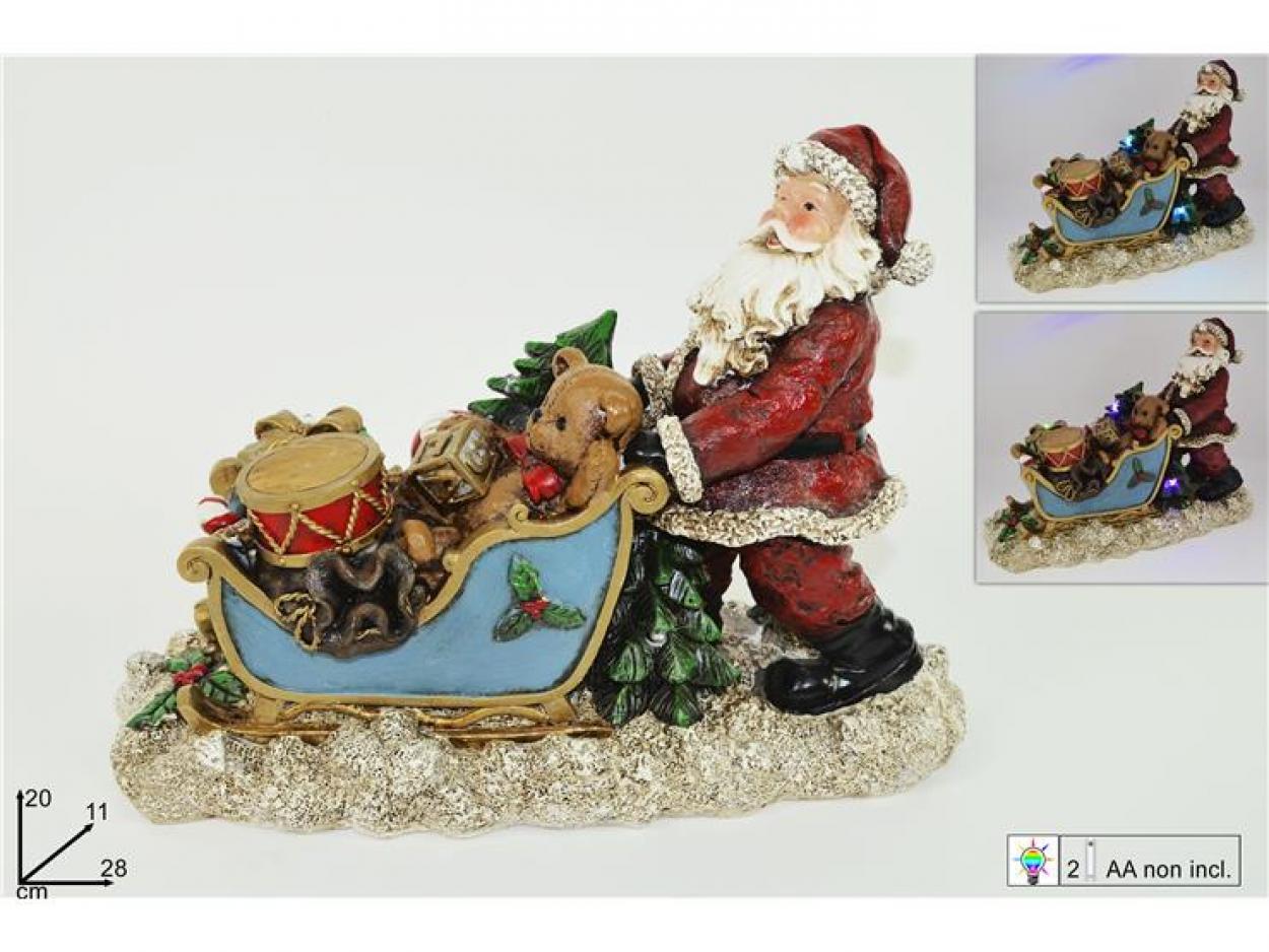 BABBO NATALE CON SLITTA E LUCI 676444 40649
