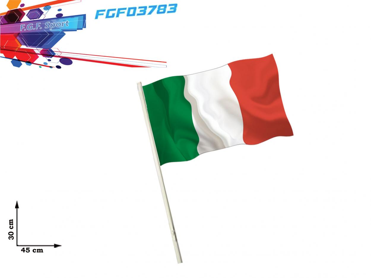 BANDIERA TRICOLORE CON ASTA 403783 52548