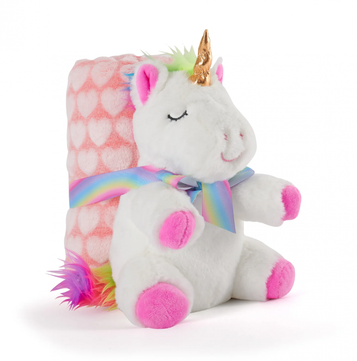 PELUCHE UNICORNO BIANCO CON COPERTINA 120x80cm 13071 40035