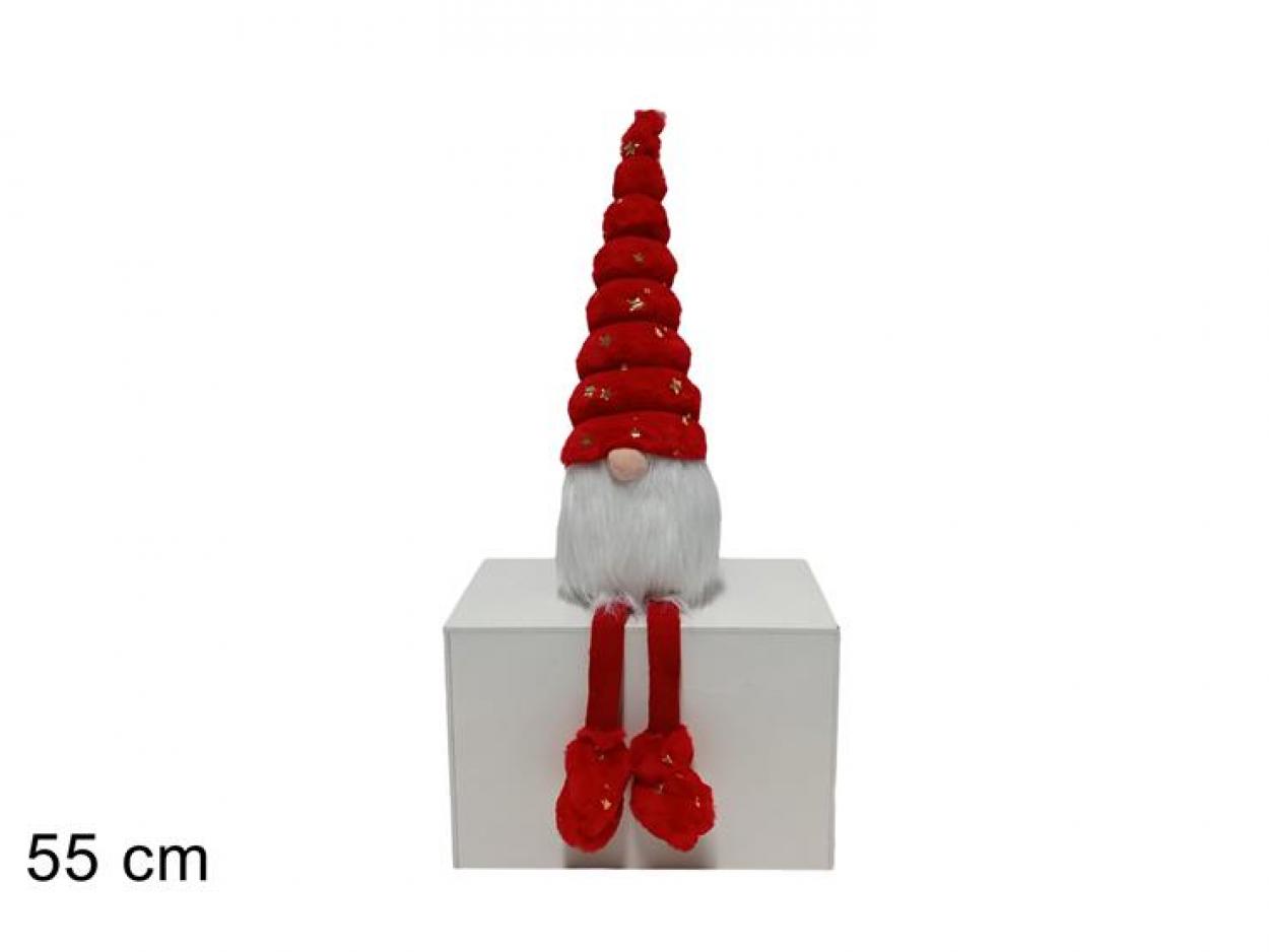GNOMO SEDUTO CAPPELLO PELLICCIA CON STELLINE 304038 40649