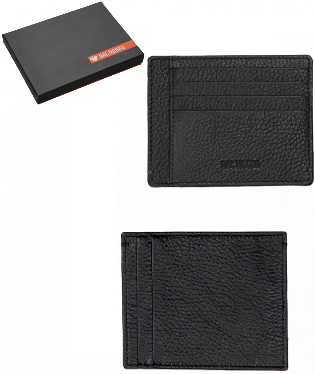 PORTACARTE DI CREDITO 7 POSTI IN PELLE NERA RFID PROTECTION 003105 40578