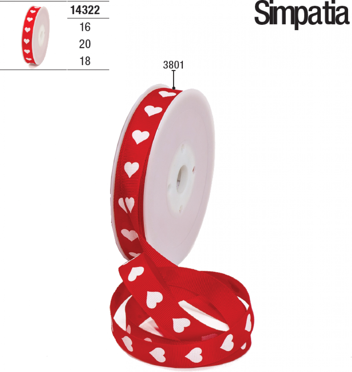 SIMPATIA GROSGRAIN RONDELLE 16mm 20M 14322 41277