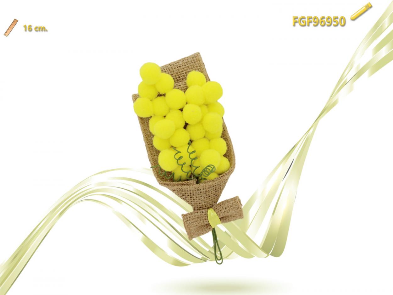 RAMETTO JUTA CON MIMOSA 16cm 496950 52548