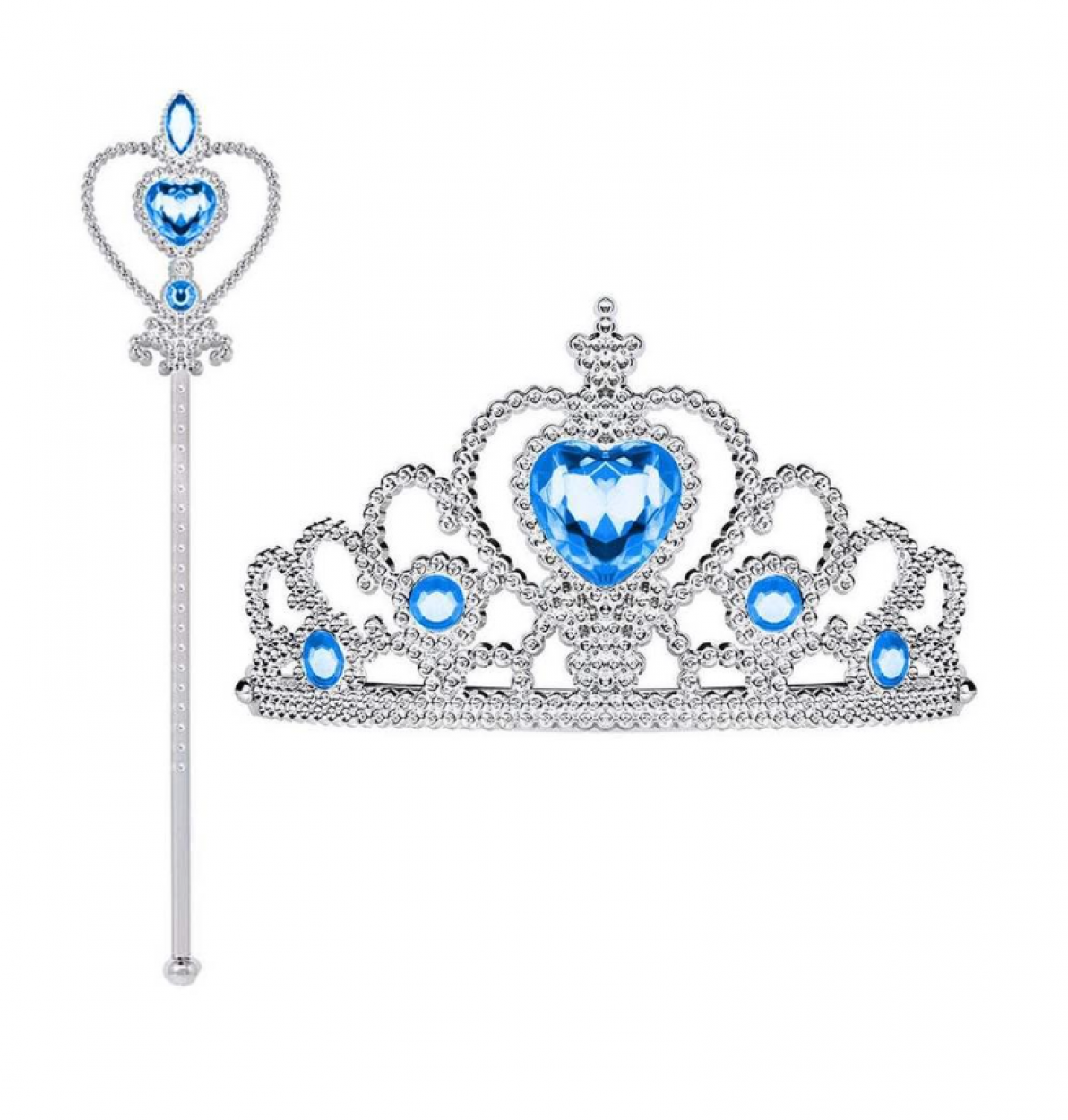 SET CORONA E BACCHETTA ORO ARGENTO 20518 40925