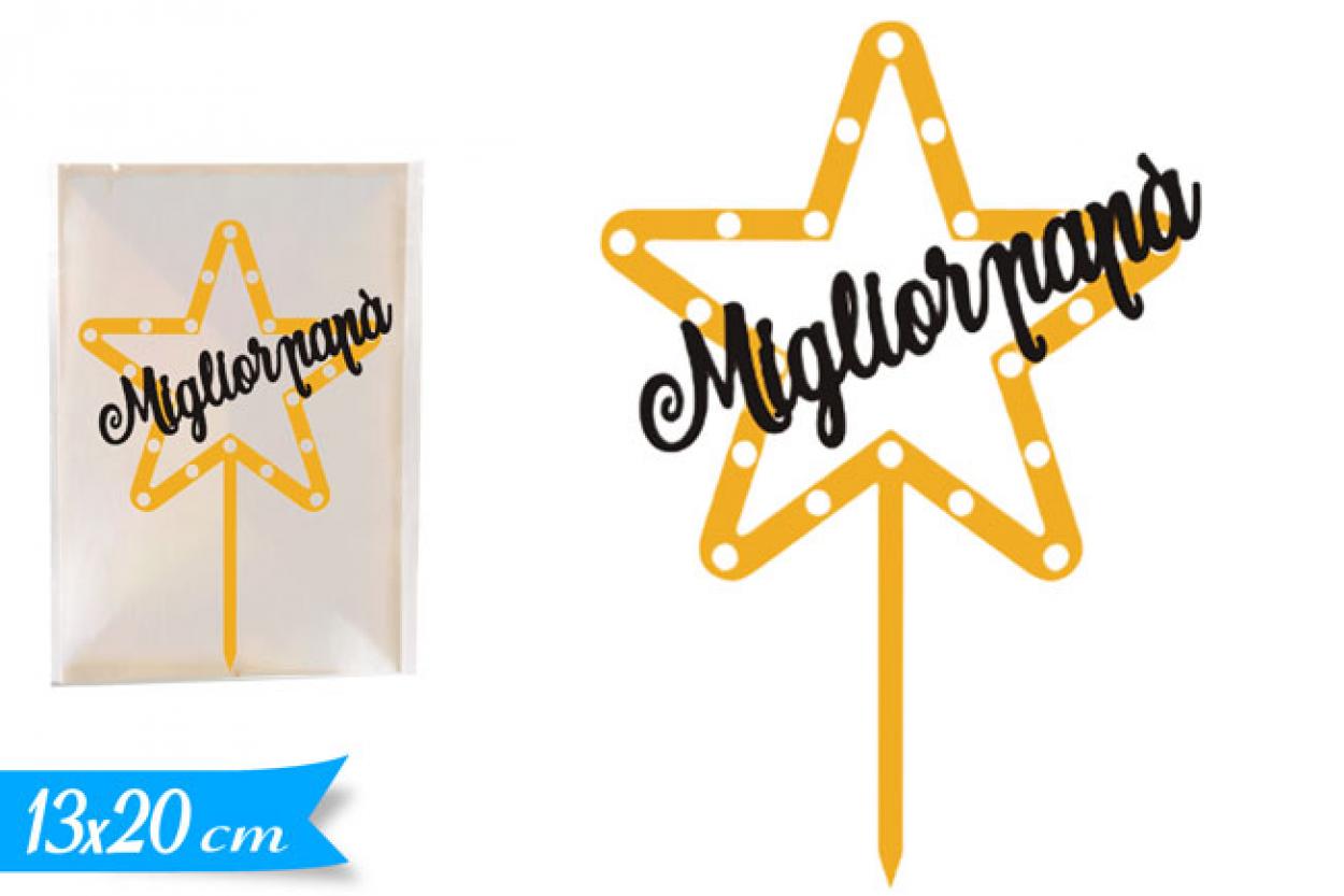 CAKE TOPPER MIGLIOR PAPA' 708650 40617
