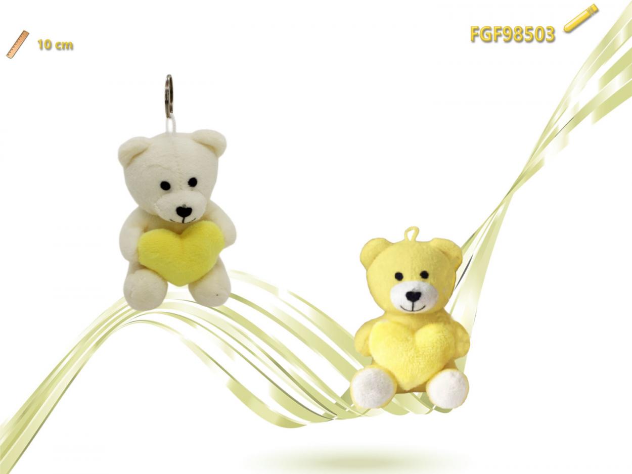 ORSO PELUCHE PORTACHIAVI GIALLO 498503 52548