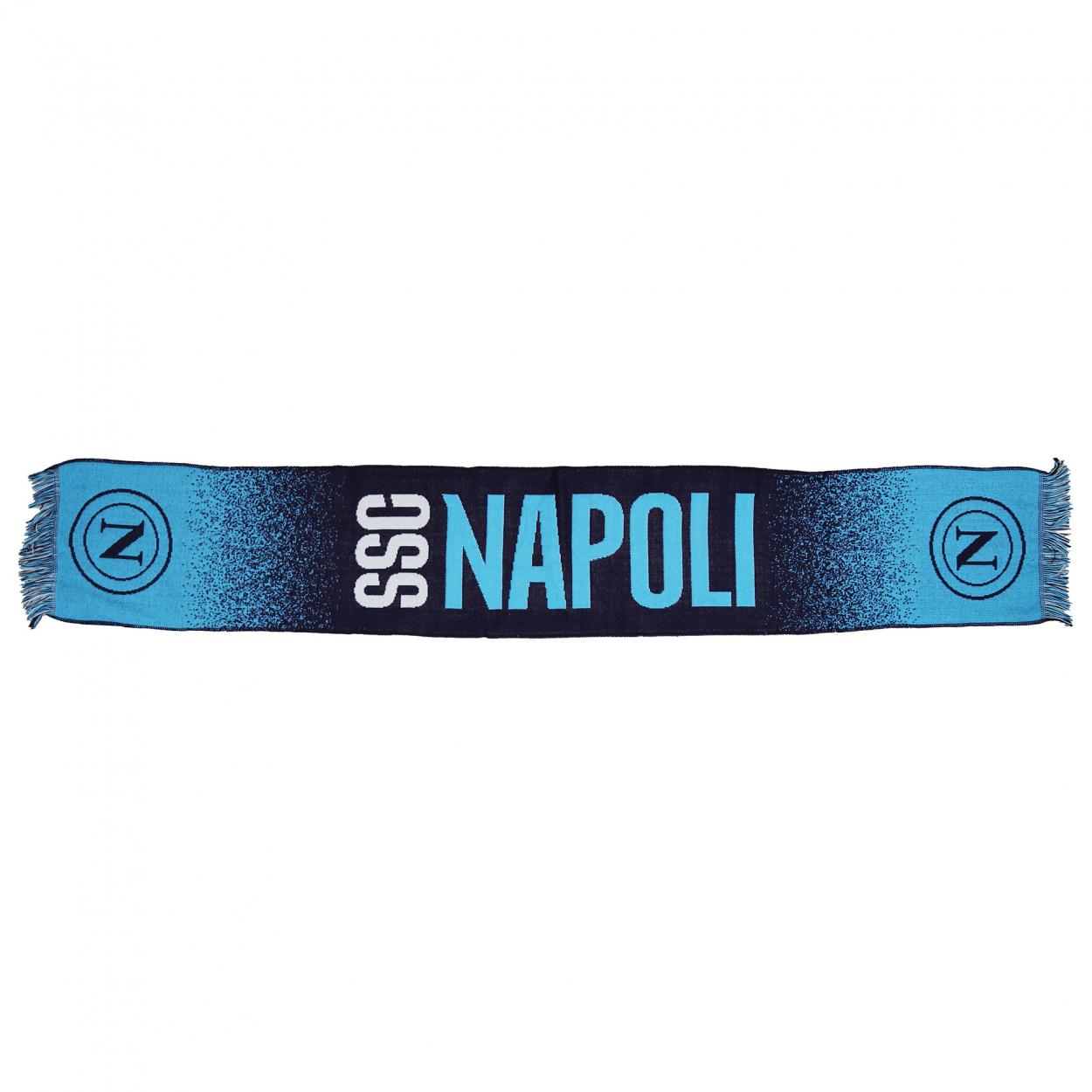 NAJ2400175 SCIARPA JACQUARD SSC NAPOLI SFUMATA BLU E AZZURRO 41426