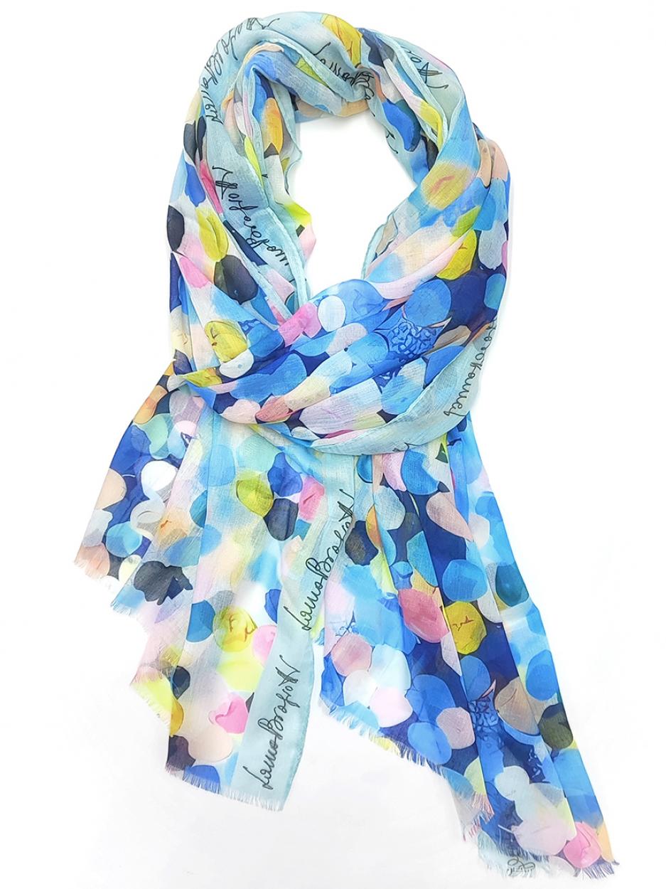 LB25S218-69 SC POIS VOILE AZZURRO 70x180cm 55392