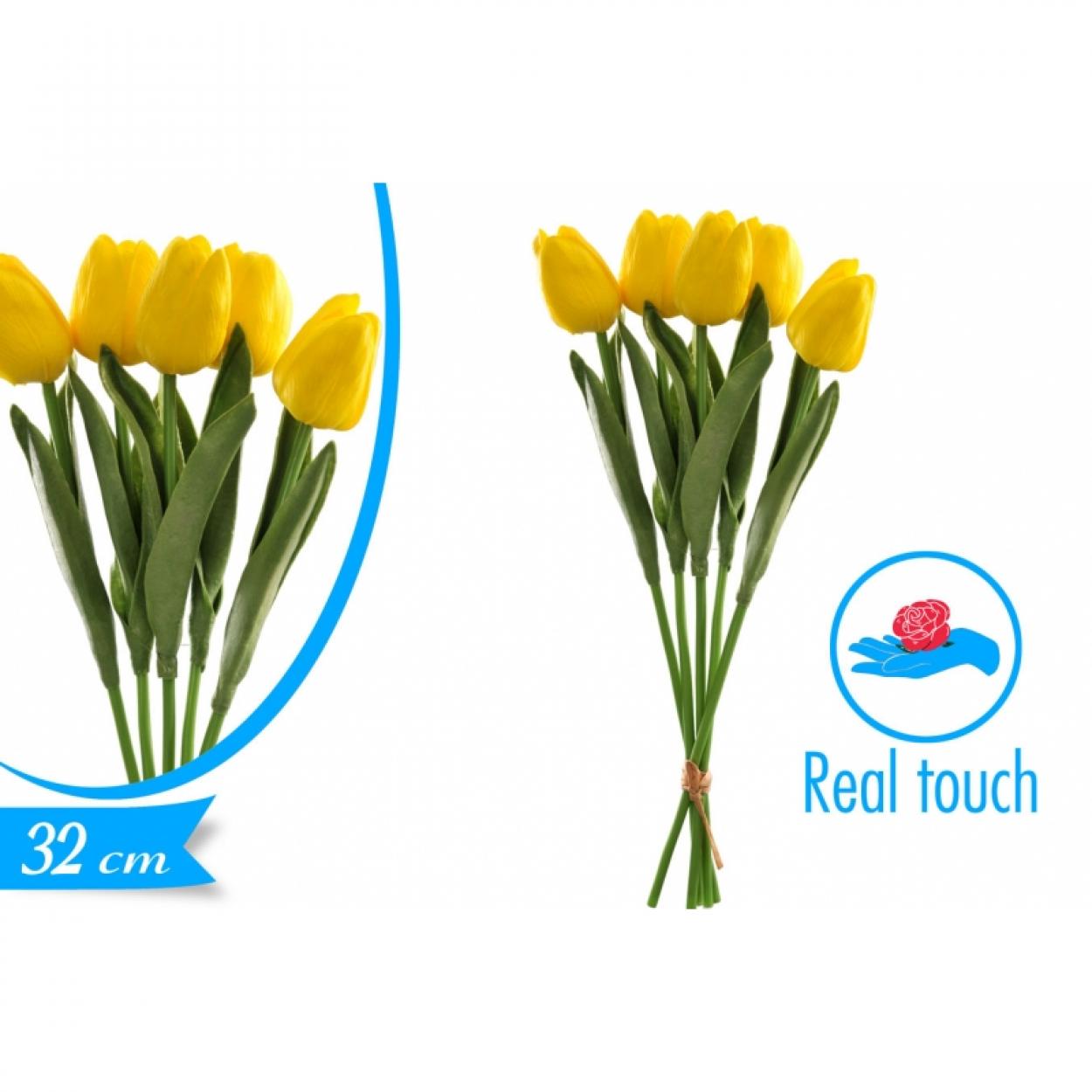 TULIPANI GOMMA GIALLI 5pz 863316 40617