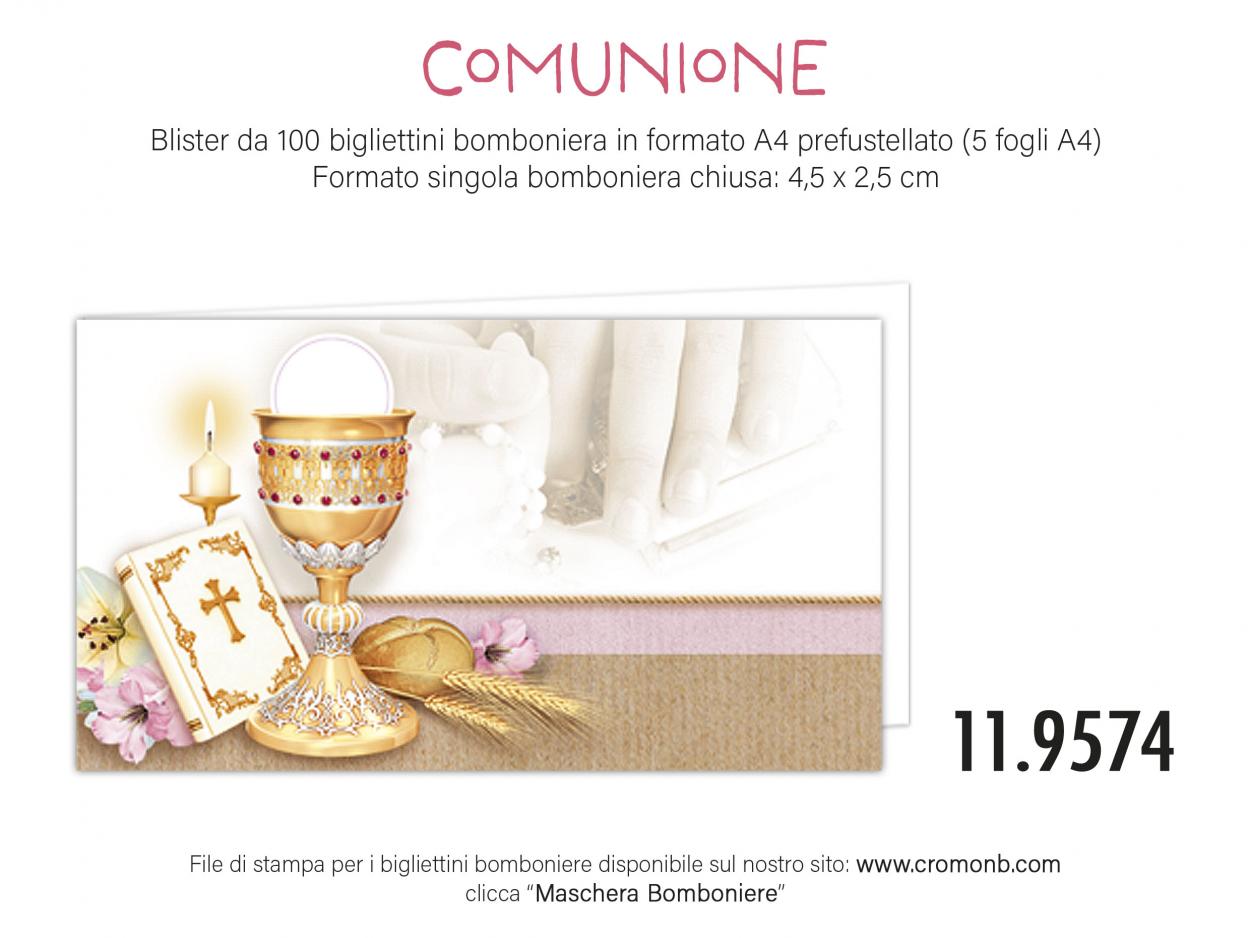 CONFEZIONE DA 100 BOMBONIERE COMUNIONE 119574 40631