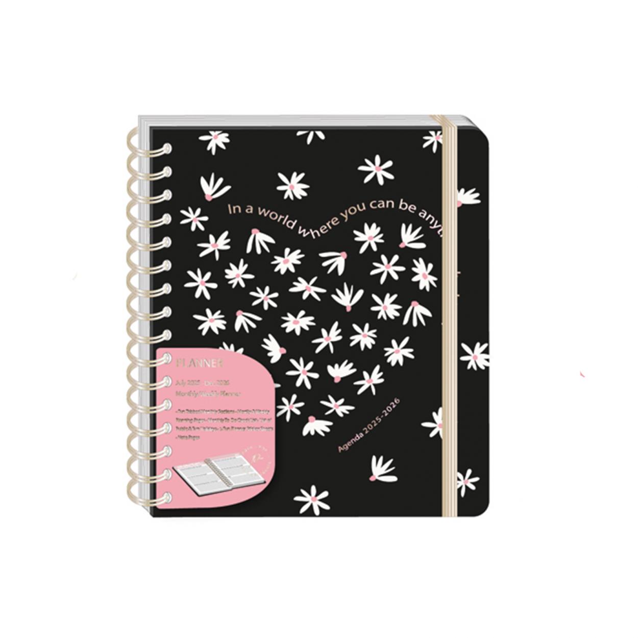 18 MONTH LARGE SPIRAL WEEKLY AGENDA 25/26 CON DIVISORI CUORE 31138TB-33012 23,5x21x3cm 41434