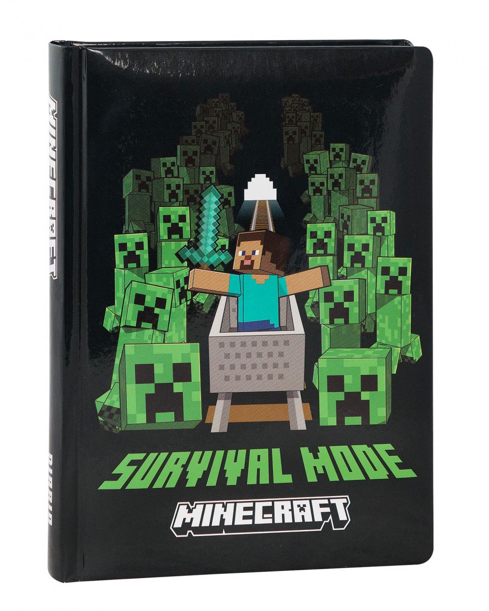 DIARIO 12MM STD BLACK PIXEL MINECRAFT 74342BK 13x17,8cm 41349