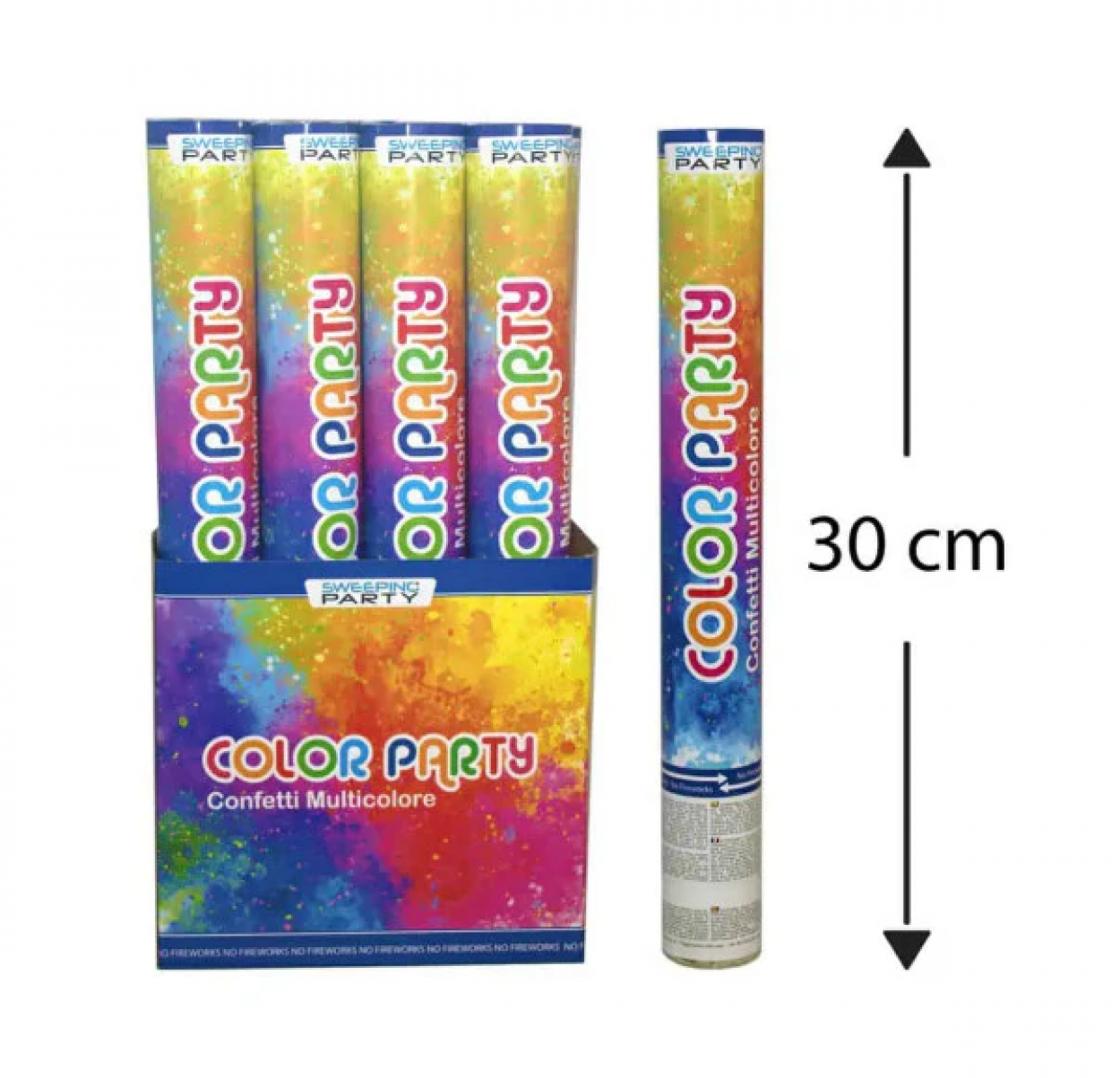 TUBO SPARACORIANDOLI 30cm MULTICOLORE 01322 40950