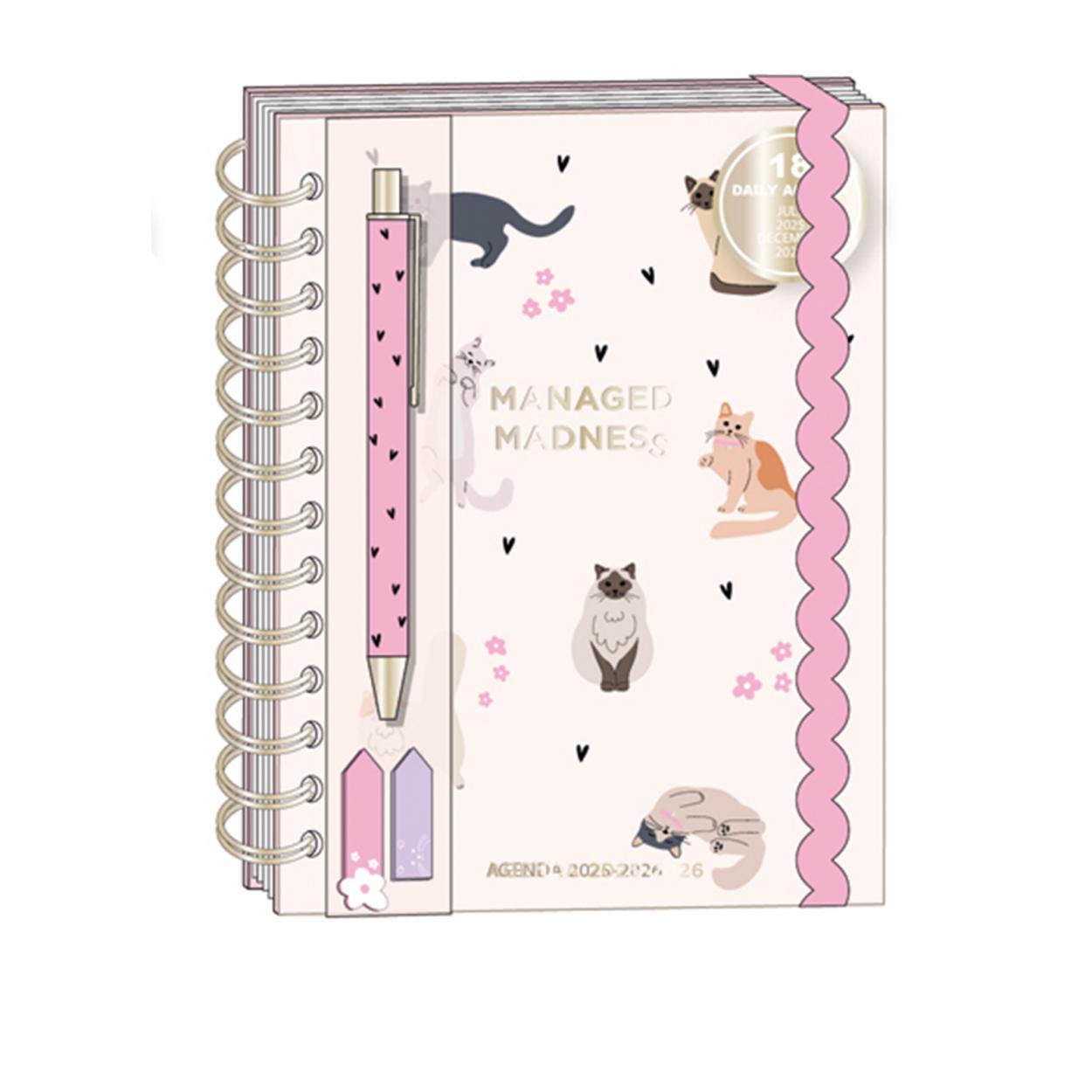18 MONTH SPIRAL DAILY AGENDA 25/26 CON PENNA E STICKY NOTES C 31136TC-33006 41434