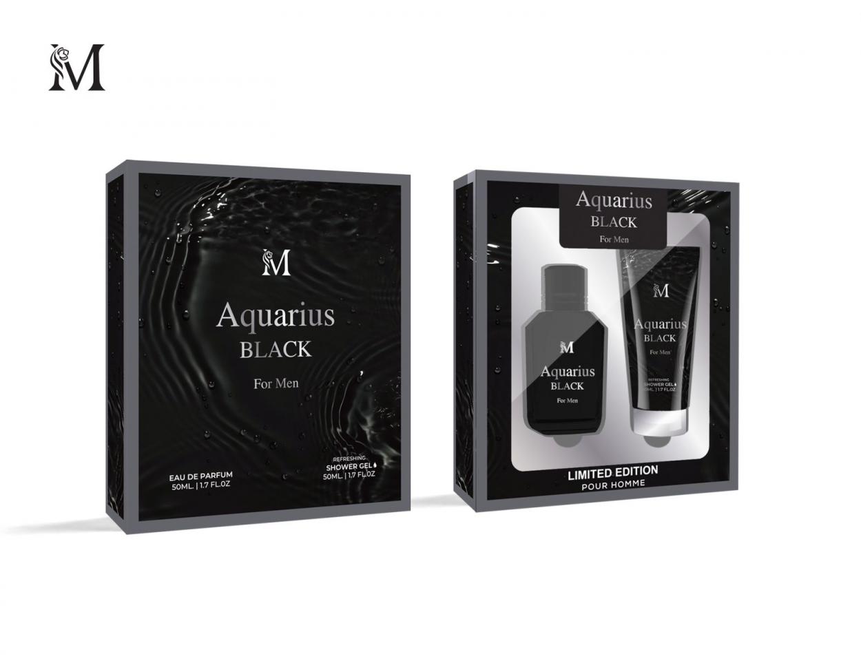 MBG23 GIFT SET MONTAGE BRANDS 2pcs AQUARIUS BLACK 55532