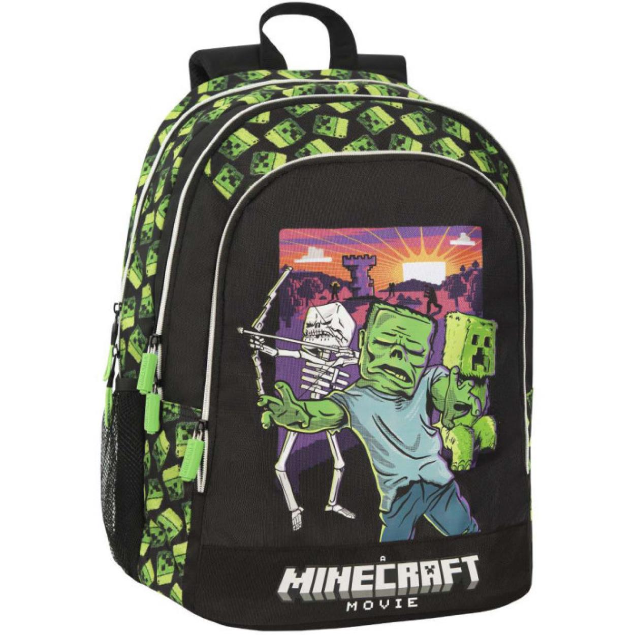 ZAINO SCUOLA ORGANIZZATO MINECRAFT MOVIE 73533 32x43x23cm 41349