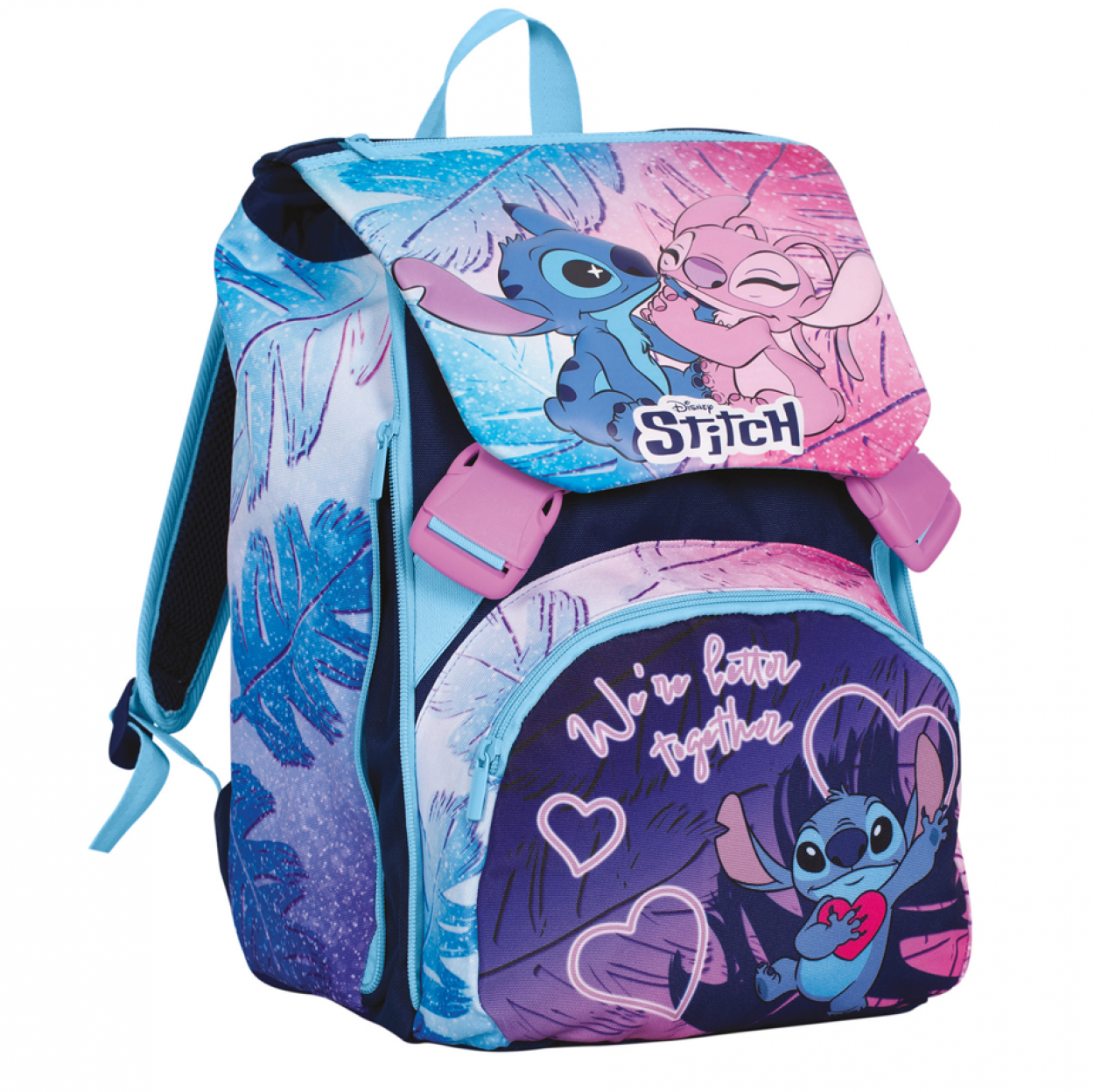 ZAINO SDOPPIABILE BIG LILO & STITCH CUTE AND FLUFFY 20H302501-575 27x39x16cm 41434