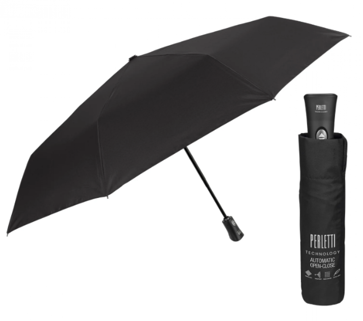 OMBRELLO UOMO MINI A/C 58/8 LIGHT UNITO TECHNOLOGY NERO 21818 40035