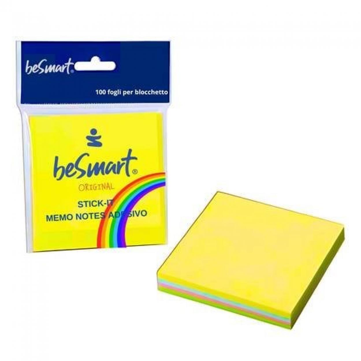 STICK NOTES 100FF 7,6x7,6cm RAINBOW NEON 1/12/88 00340012 40808