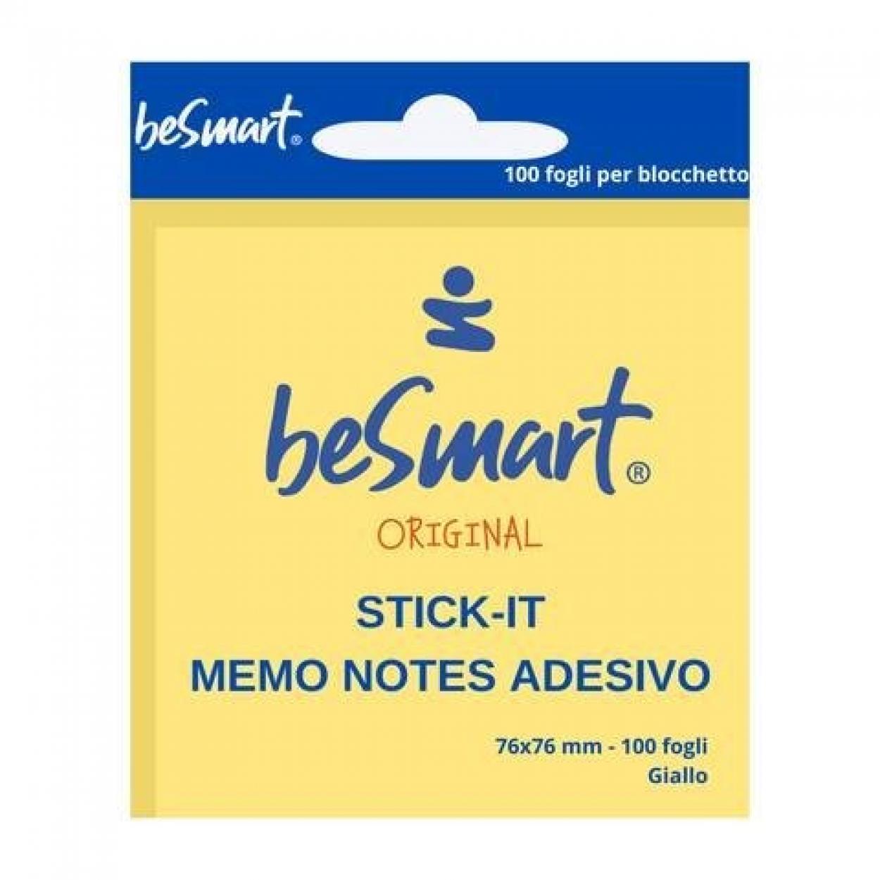 STICK NOTES 100FF 7,6x7,6cm GIALLO 1/12/288 00340004 40808