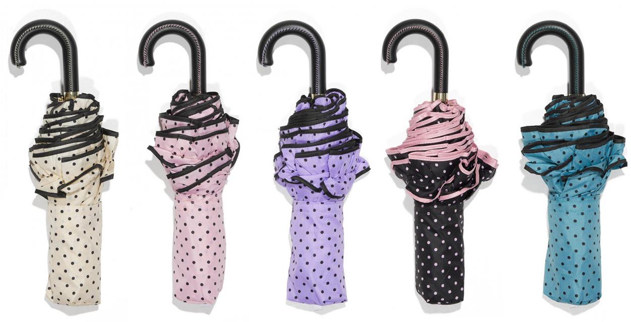OMBRELLO PONGEE IMP. CURVA CON ROUCHE 9061 40097
