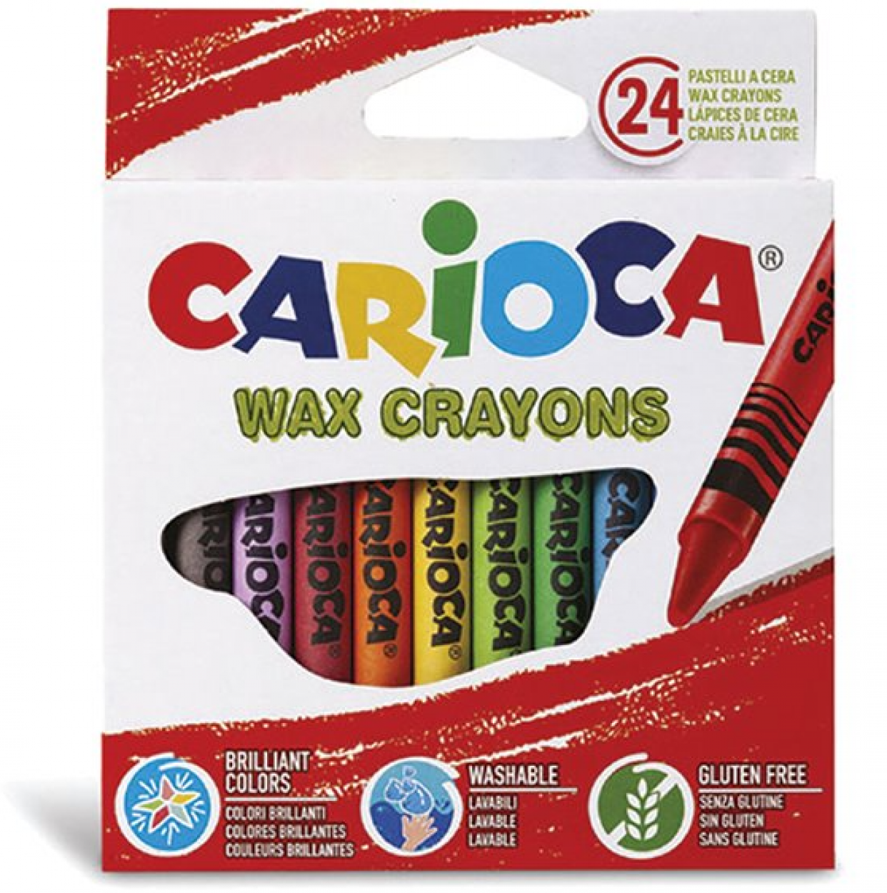 00904625 PASTELLI A CERA CARIOCA 24 COL. 53381
