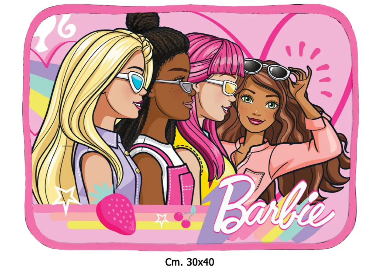 TV22BR BARBIE TOVAGLIETTA RIPIEGABILE IMPERMEABILE 41401