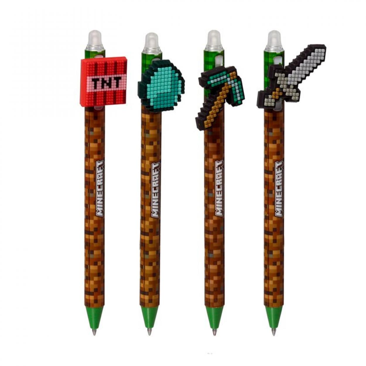 PEN275 PENNA CANCELLABILE INKREDIBLE CON COPRIPENNA MINECRAFT 41273