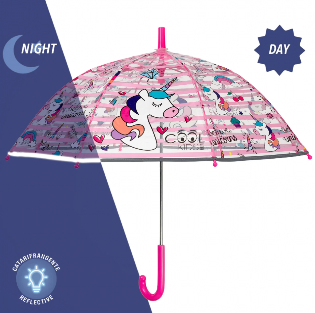 OMBRELLO MANUALE 45cm CUPOLA POE UNICORNO 15659 40035