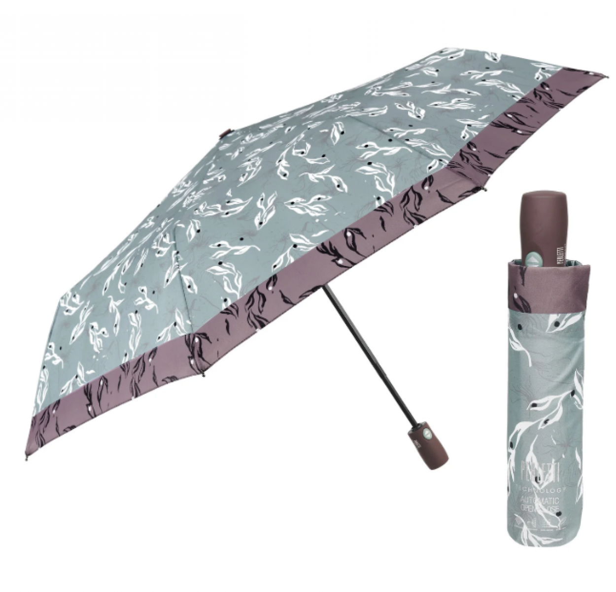 OMBRELLO DONNA MINI A/C 54/8 LIGHT FIORE ESTRATTO TECHNOLOGY 21812 40035