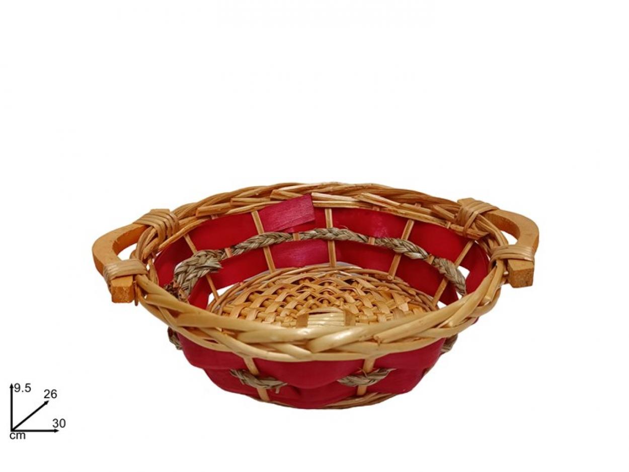 CESTA TONDA INTRECCIATA 26cm 253416 40649