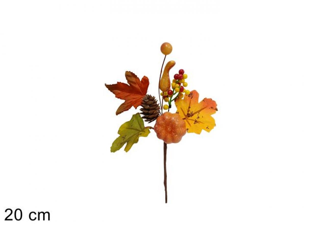 SPILLONE CON ZUCCA E PIGNE 20cm 183695 40649