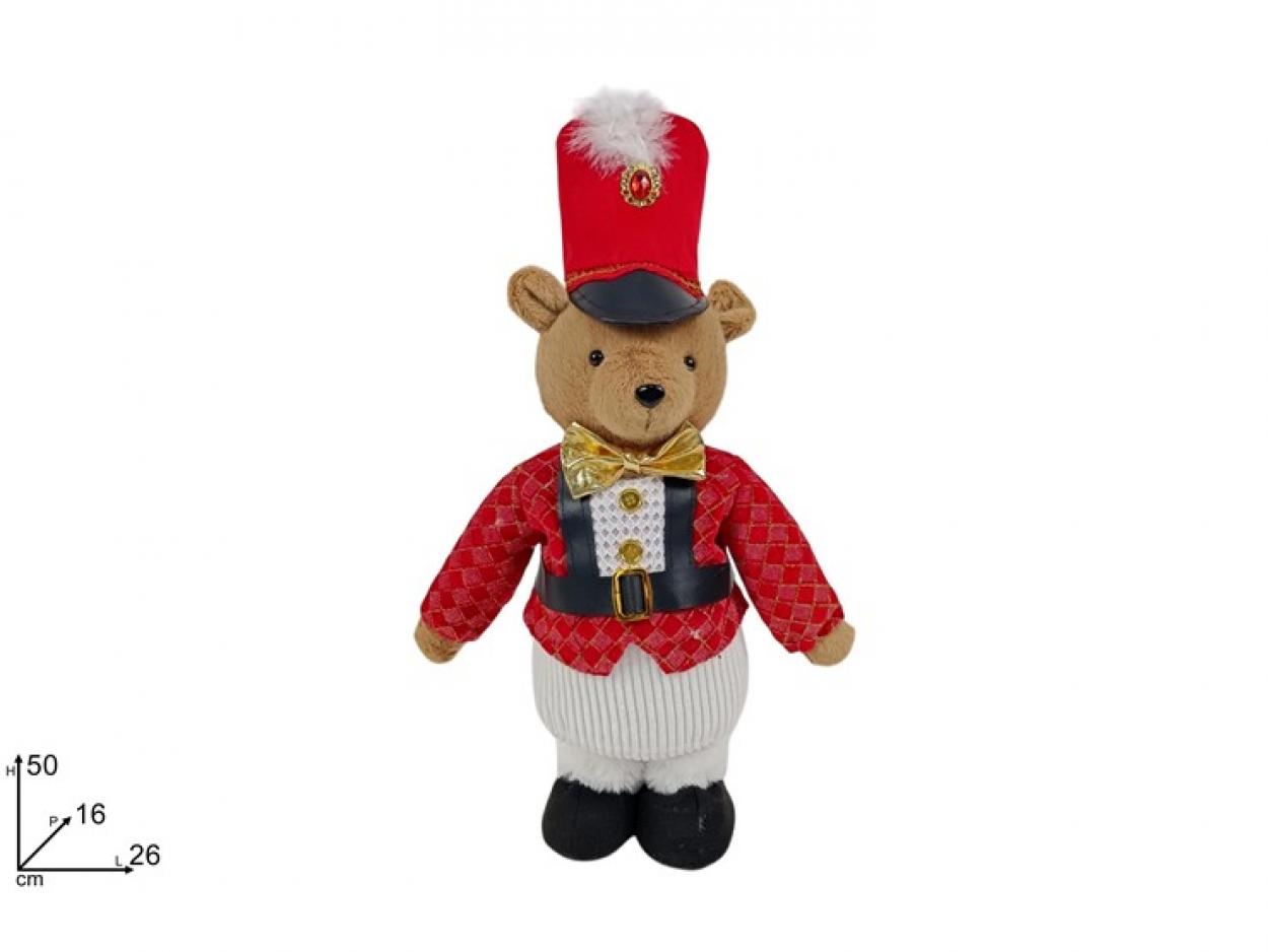 ORSO SOLDATO 50cm CON GIACCA ROSSA 381176 40649