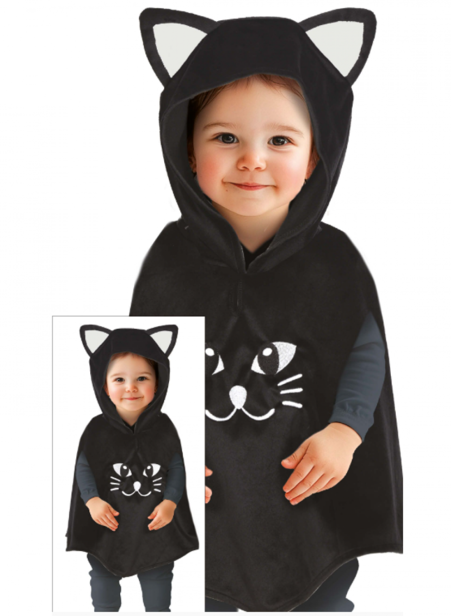 CUTE CAT PONCHO BABY 18-24 MESI 76098 52833