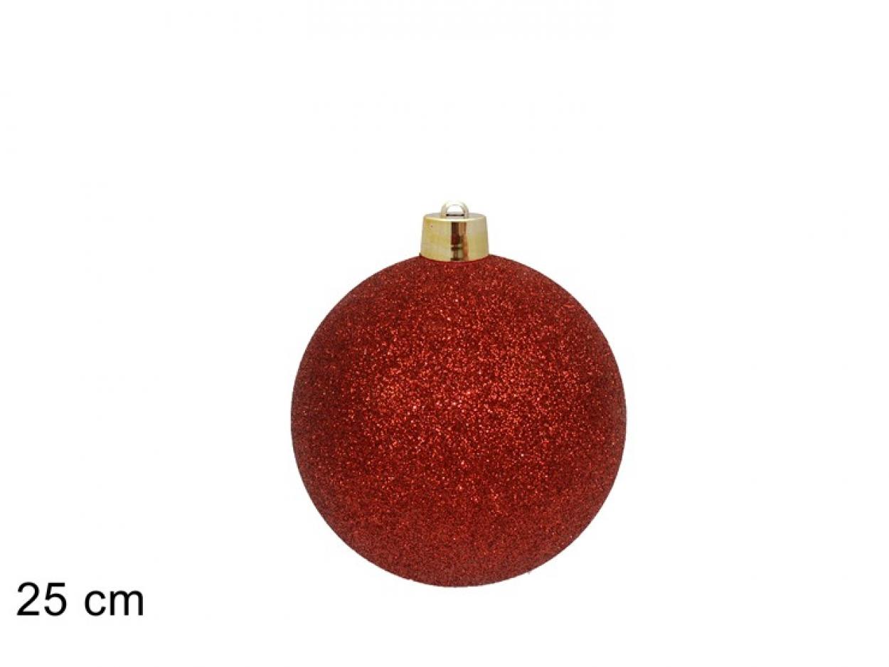 PALLA 25cm GLITTERATA ROSSA 399270 40649